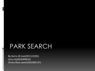 Park Search