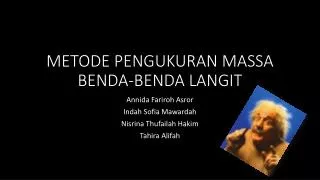 metode pengukuran massa benda benda langit