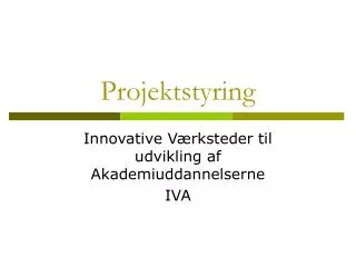 projektstyring
