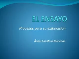 el ensayo