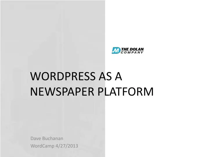 wordpress as a newspaper platform