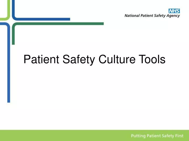 patient safety culture tools