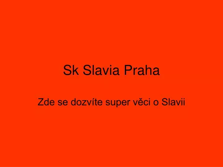 sk slavia praha