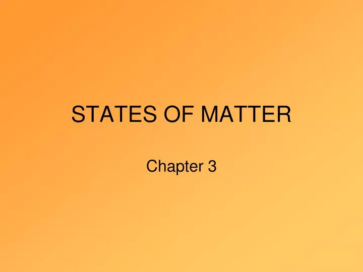 states of matter