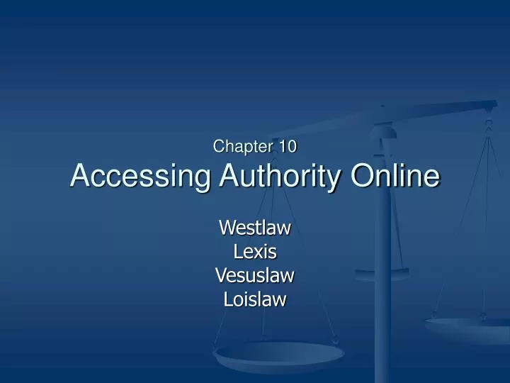 chapter 10 accessing authority online