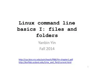 Linux command line basics I: files and folders