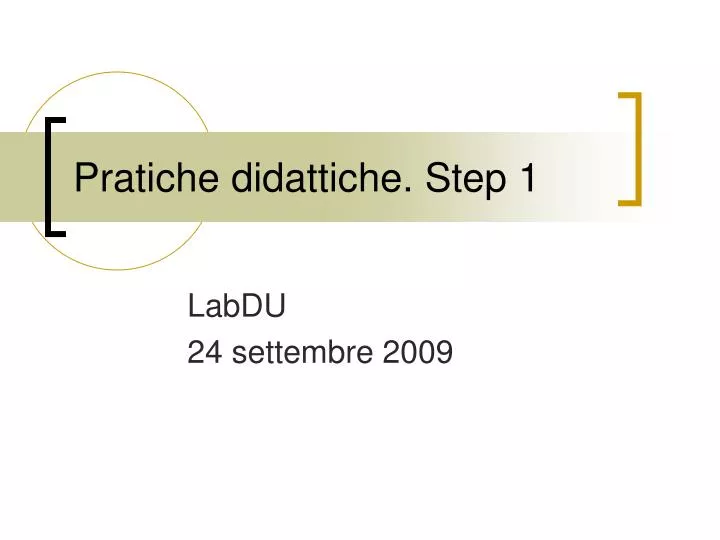 pratiche didattiche step 1
