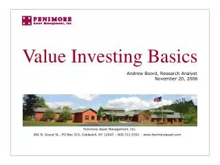 Value Investing Basics