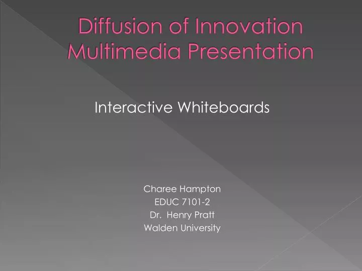 diffusion of innovation multimedia presentation