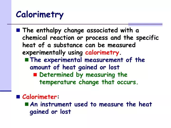 calorimetry