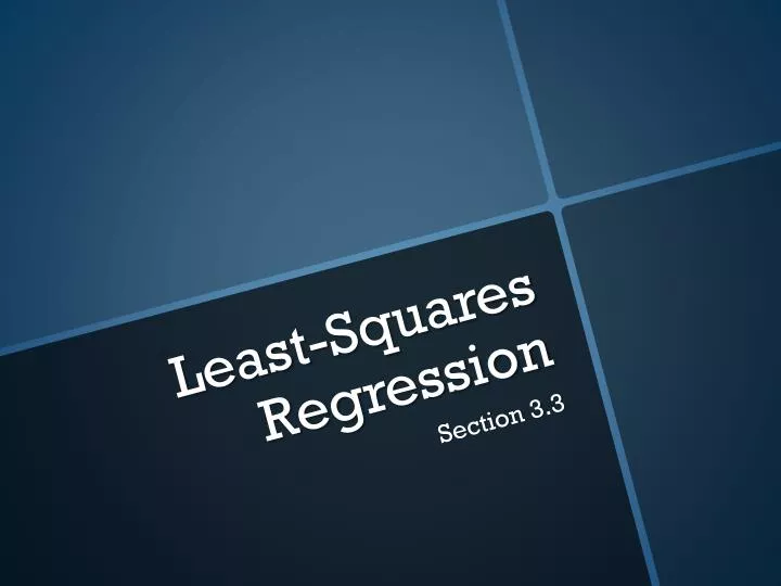 least squares regression