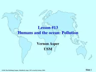 Lesson #13 Humans and the ocean: Pollution