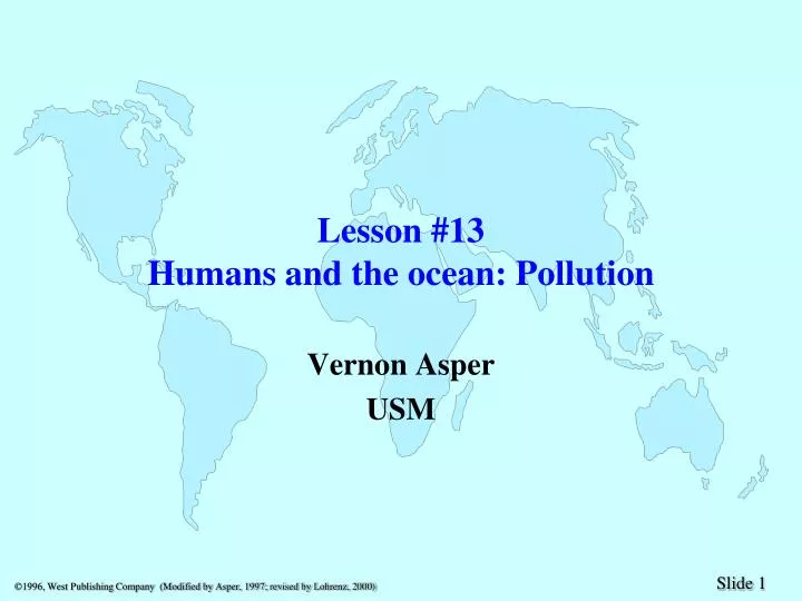 lesson 13 humans and the ocean pollution
