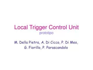 local trigger control unit prototipo