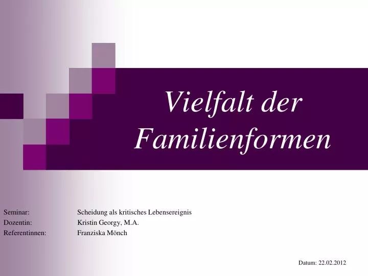 vielfalt der familienformen