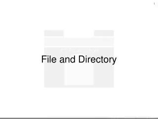 File and Directory