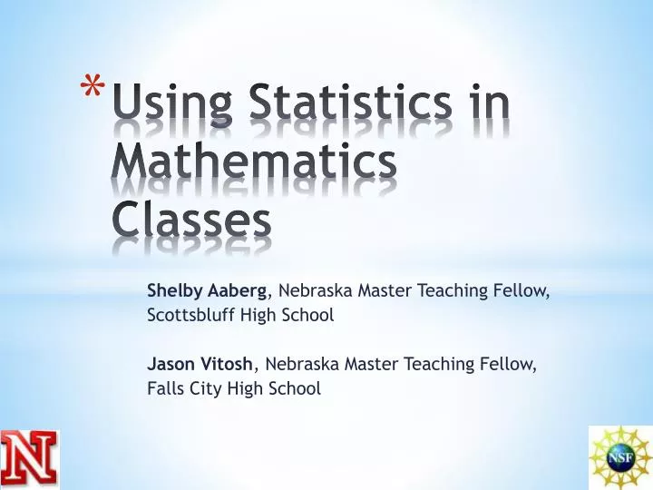 using statistics in mathematics classes