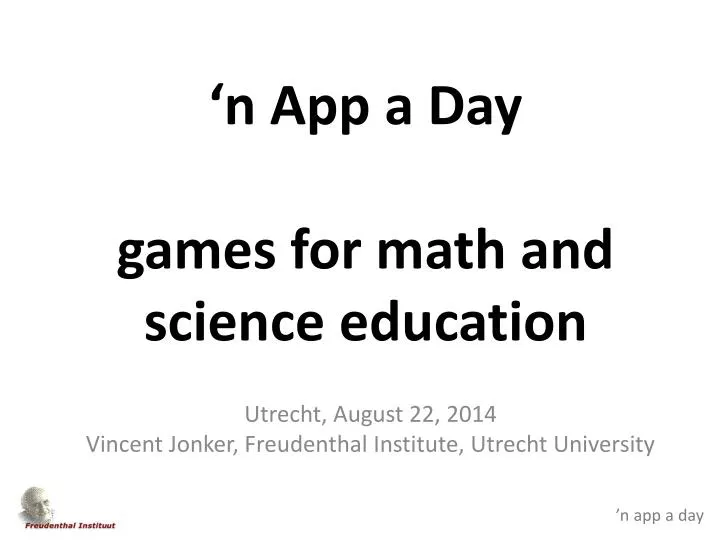 n app a day games for math and science education