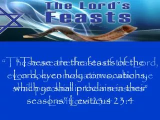 The Feasts of the Lord