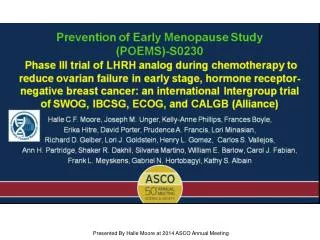 Presented By Halle Moore at 2014 ASCO Annual Meeting