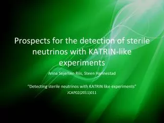 Prospects for the detection of sterile neutrinos with KATRIN-like experiments