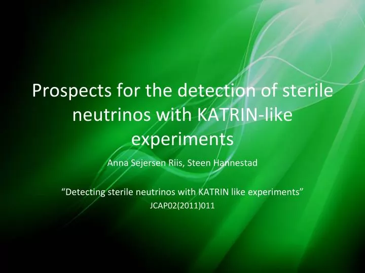 prospects for the detection of sterile neutrinos with katrin like experiments