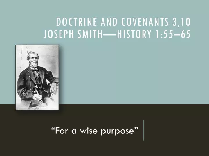 doctrine and covenants 3 10 joseph smith history 1 55 65