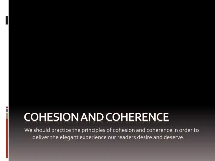 cohesion and coherence
