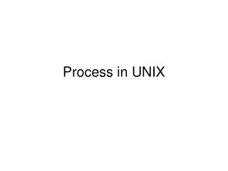 Process in UNIX