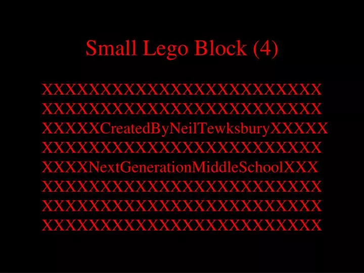 small lego block 4