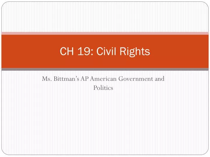 ch 19 civil rights