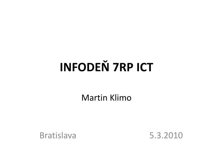 infode 7rp ict