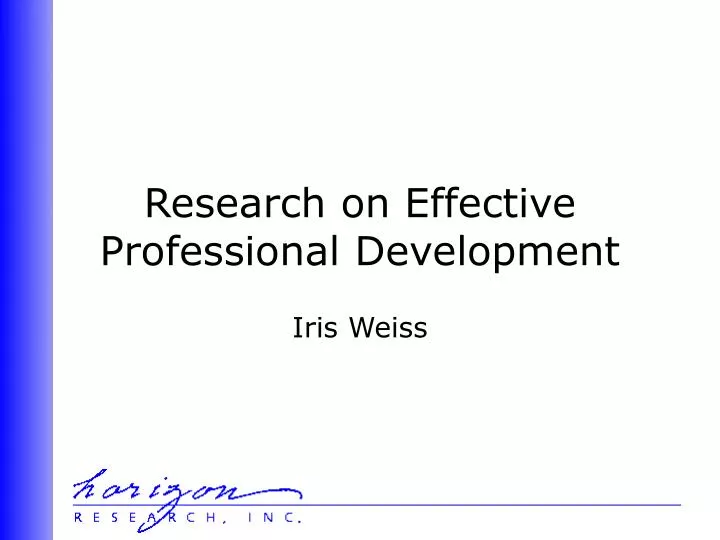 research on effective professional development