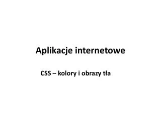 aplikacje internetowe