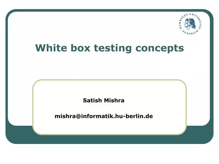 white box testing concepts