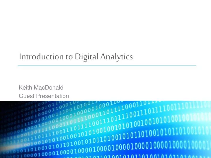 introduction to digital analytics