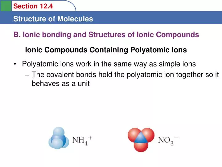 b ionic bonding and structures of ionic compounds