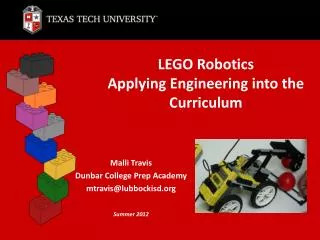 lego robotics applying engineering into the curriculum