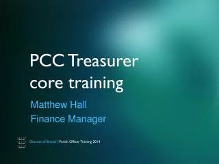 PCC Treasurer core training