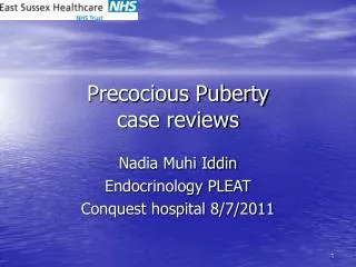 Precocious Puberty case reviews