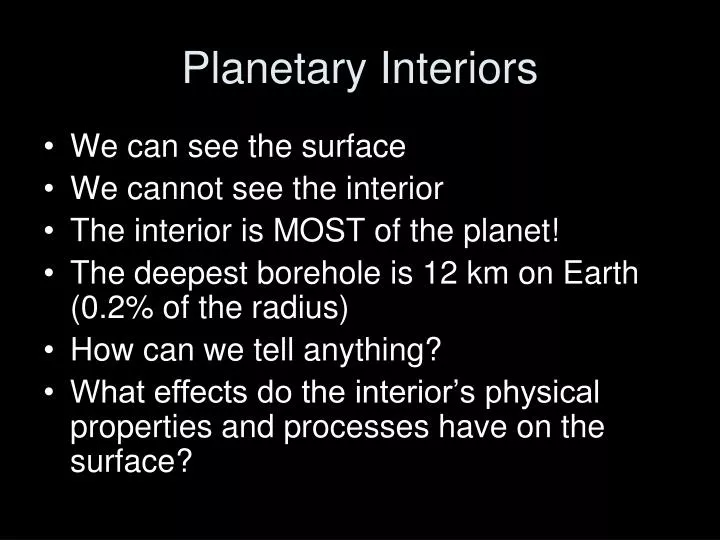 planetary interiors