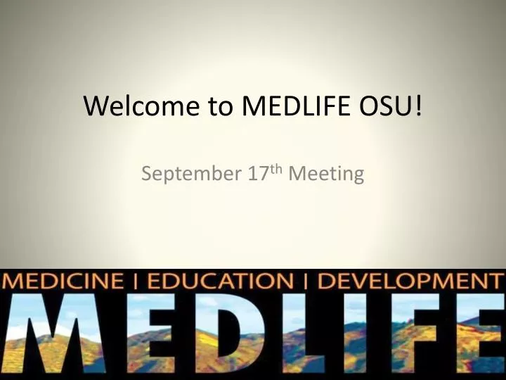 welcome to medlife osu