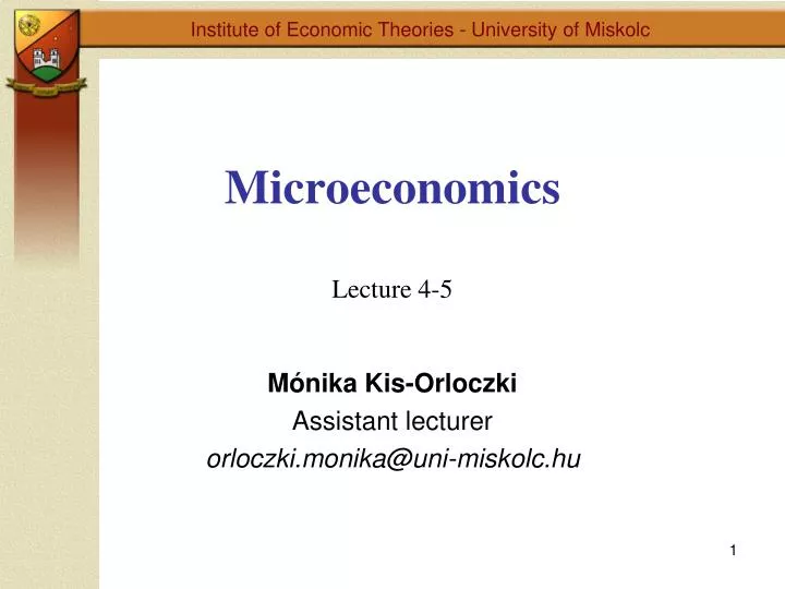 microeconomics lecture 4 5