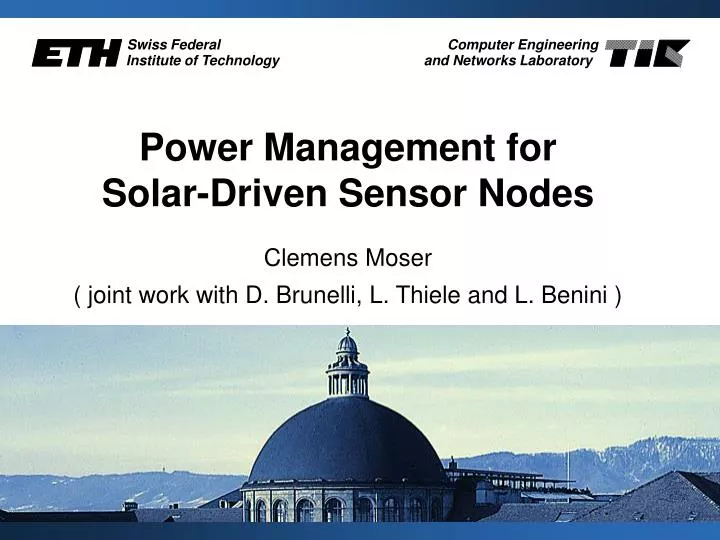 power management for solar driven sensor nodes