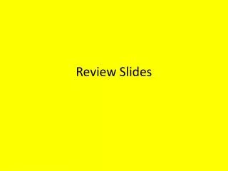 Review Slides