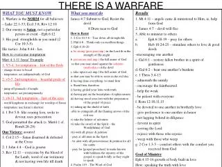 there is a warfare