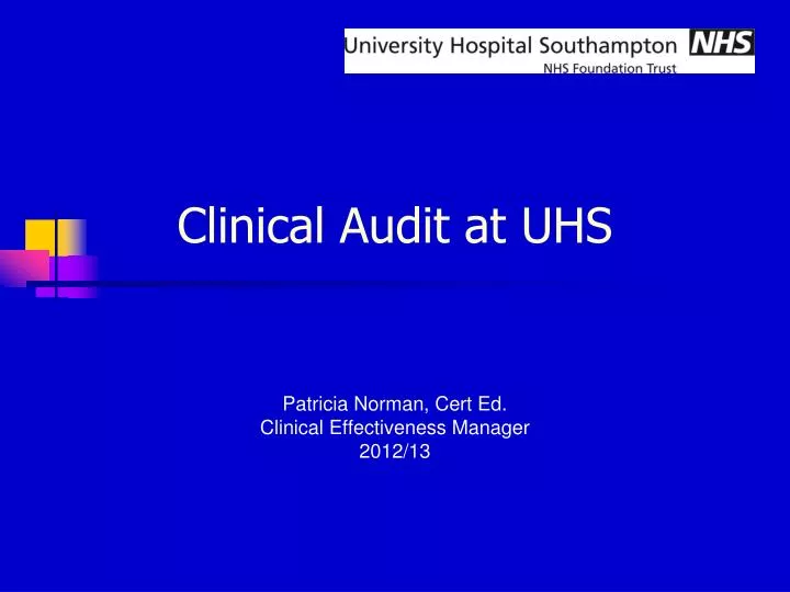clinical audit at uhs