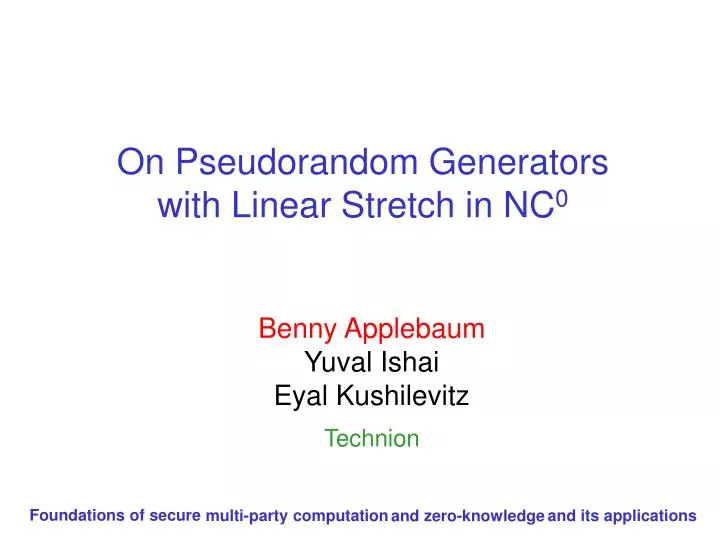 on pseudorandom generators with linear stretch in nc 0