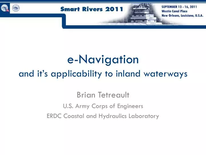 e navigation and it s applicability to inland waterways