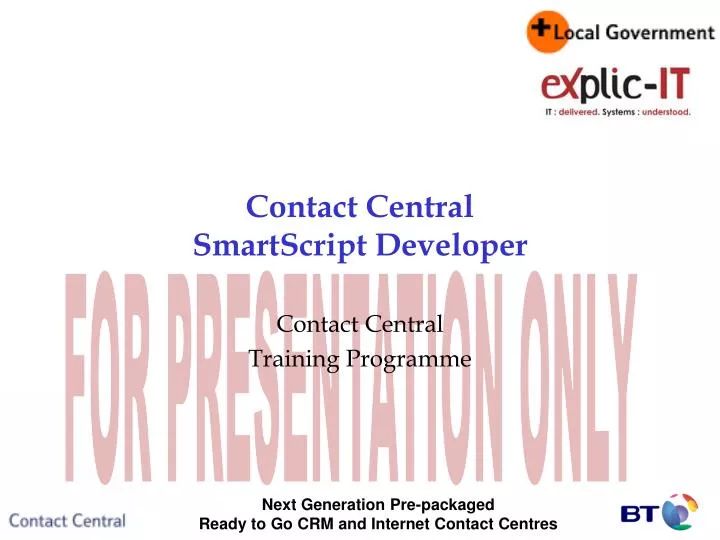 contact central smartscript developer